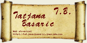 Tatjana Basarić vizit kartica